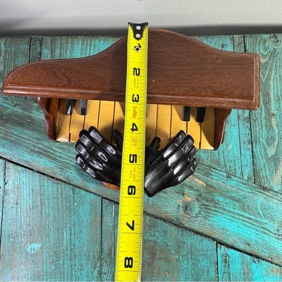 Handmade Wooden Piano with Hands, Jazz Piano, Playing Hands, Music Note - Picture 9 of 16